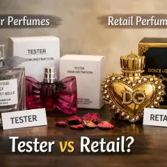 Tester perfum od oryginału różni się opakowaniem. Na zdjęciu tester Lancôme La Vie Est Belle i perfumy Dolce & Gabbana Devotion.
